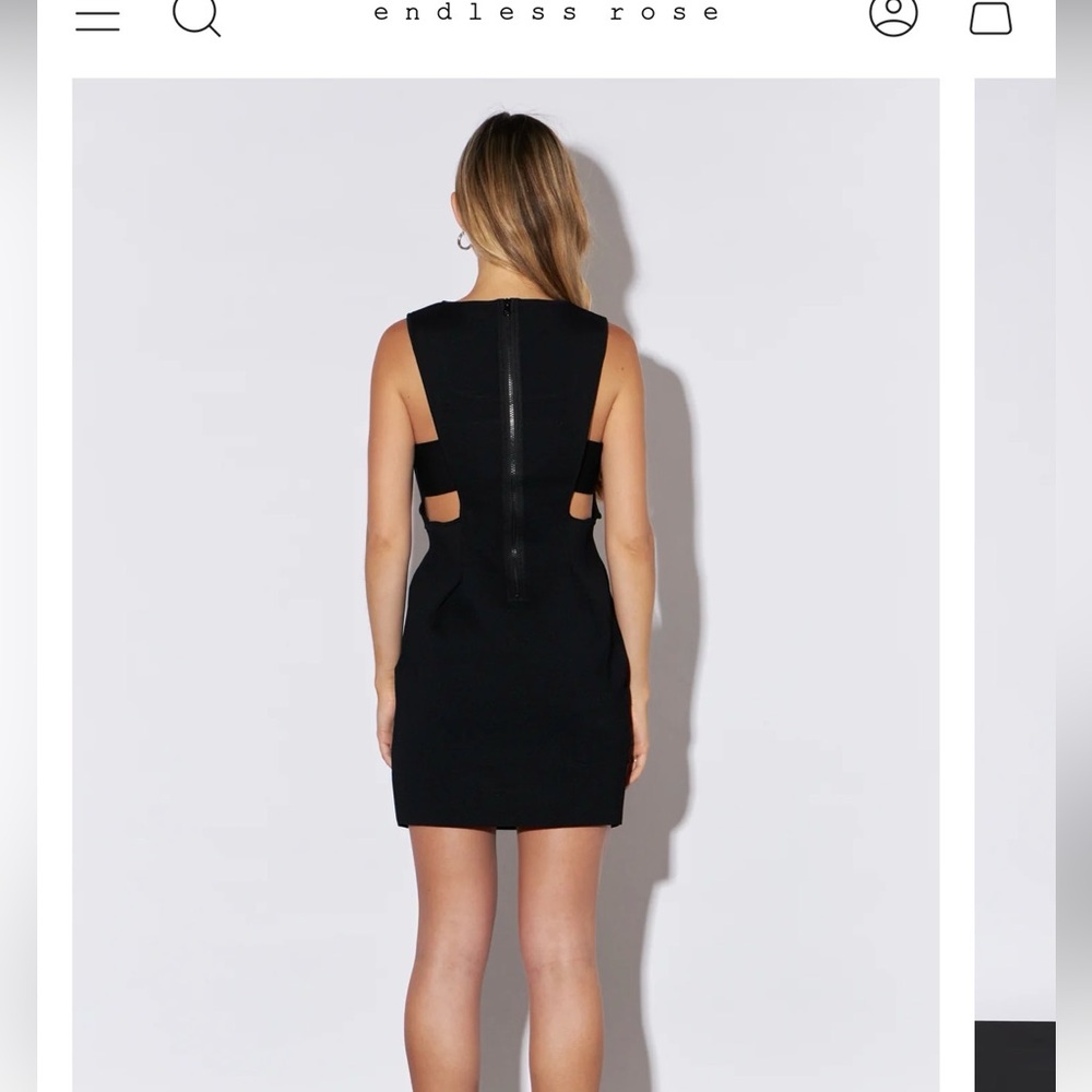Endless Rose Elegant Black Backless Dress